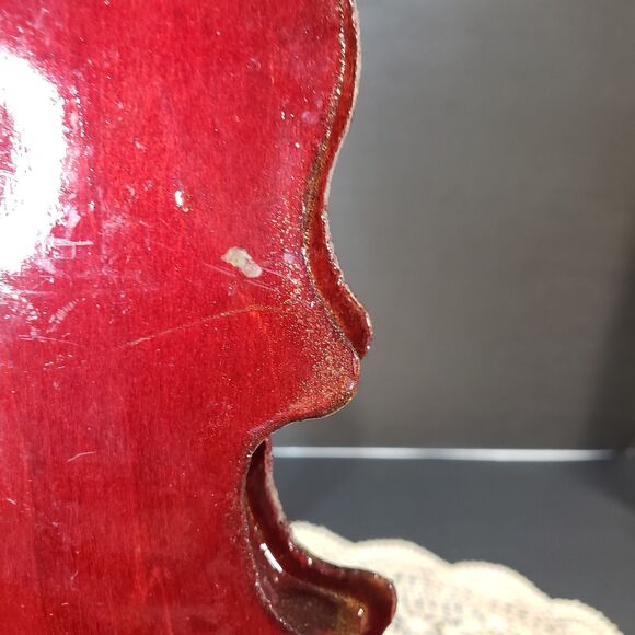 Vintage Faux Miniature Wooden Violin with Bow Shelf Decoration Decor 15" - Picture 9 of 12